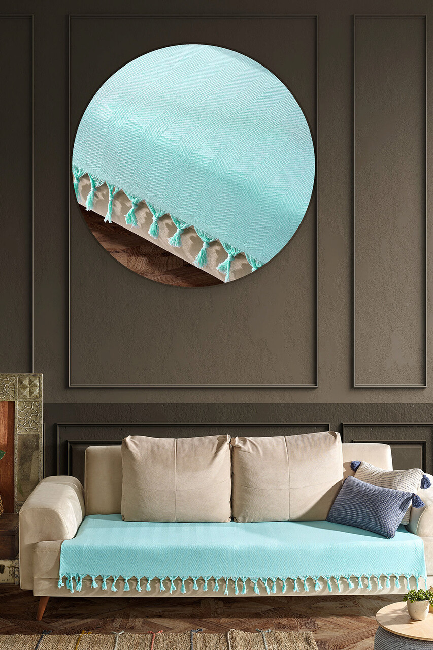 Cuvertura de pat, L'essentiel Maison, Asya, Verde menta - imagine 4